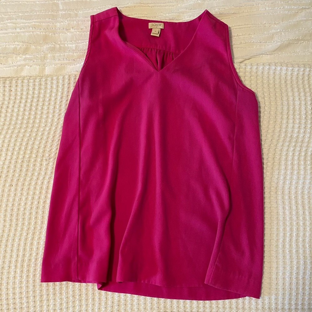 J Crew Hot Pink Dressy Tank Top